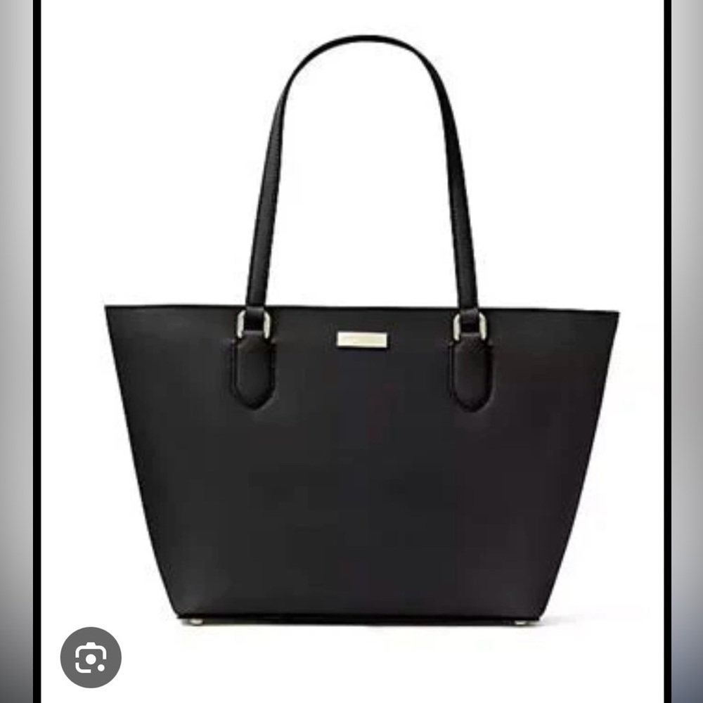 Kate Spade Laurel Way medium dally black saffiano leather tote bag